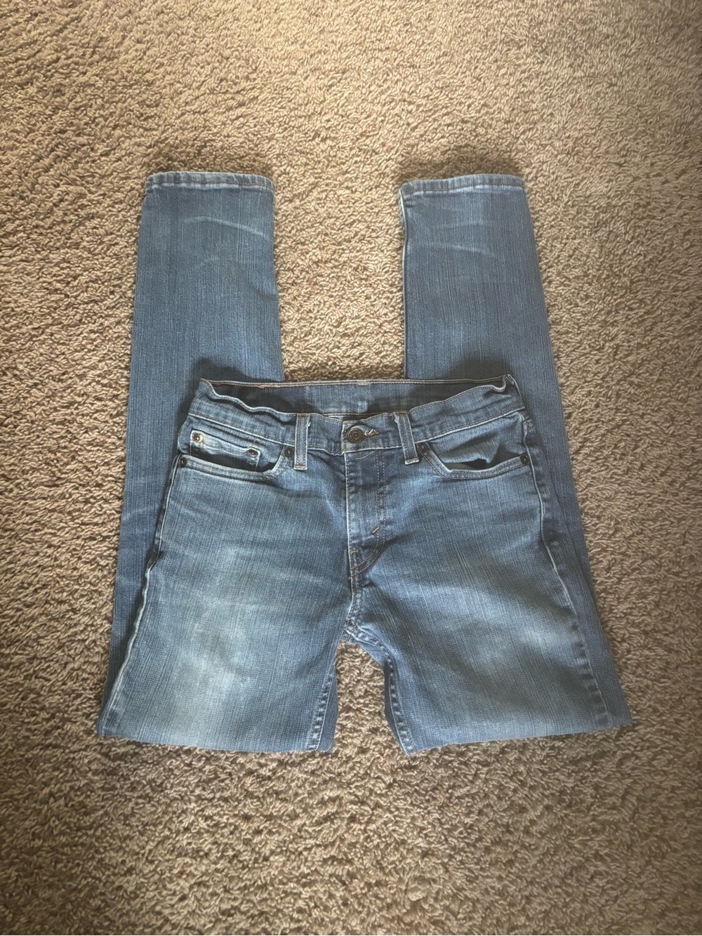 Levi's Light Blue Slim Straight Jeans - Picture 3 of 5